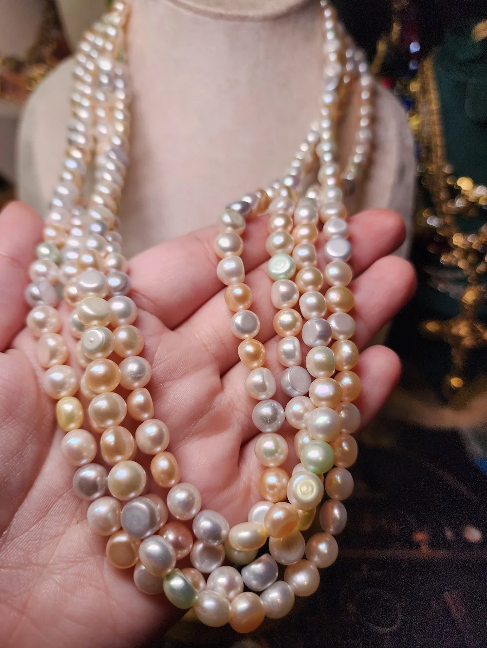 Reseller Freshwater Pearl Necklace Lot Of 4 - Picture 3 of 7